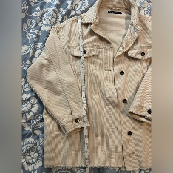 ZARA White Corduroy Jacket - Picture 2 of 4